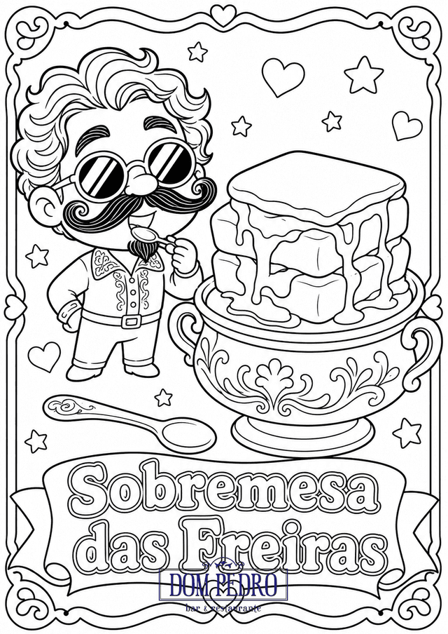 Desenho pra colorir: Sobremesa das Freiras