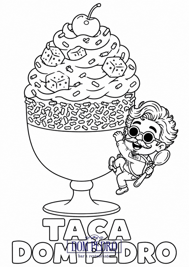 Desenho pra colorir: A Taça Dom Pedro gigante