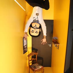 A sala de cabeça pra baixo